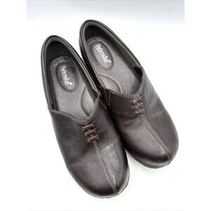 Bjorndal Womans Leather Clogs Comfort Shoes Rayna Brown Slip On Size 8